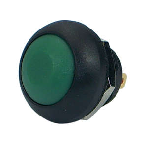PUSH BUTTON RND 18mm P/M SPST N/O GR  B1313A-GREEN