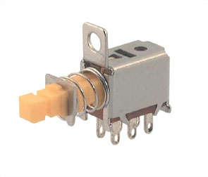 PUSH BUTT SWITCH MOM DPDT ON-(ON) B14096