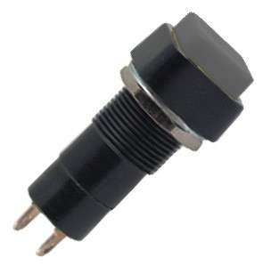 SQR PUSH BUTTON SWITCH N.O SPST 3A 125V 15x15mm M12 HOLE B160B-BLACK