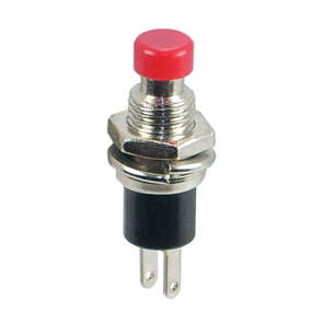PUSH BUTTON RND N.O 1A RED-T  PBS-105-RED / 180846