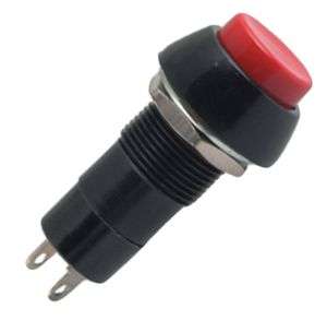PUSH BUTTON SWITCH LATCH SPST 3A RED D=19.5 L=38  B165L-RD