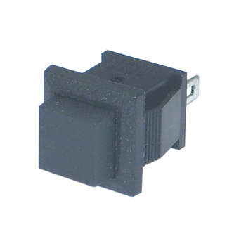 PUSH BUTTON NO   PRESS-FIT BLK  PANEL HOLE 10x12