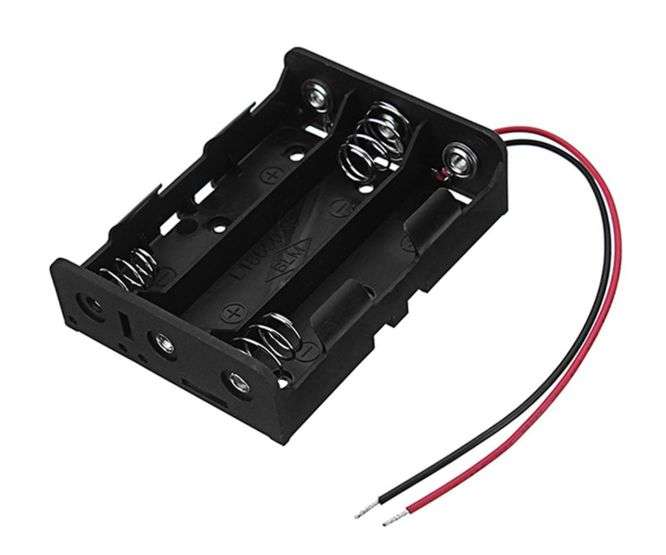 HIGH TOP BATTERY HOLDER 3x18650 WITH WIRE LEADS L18650x3