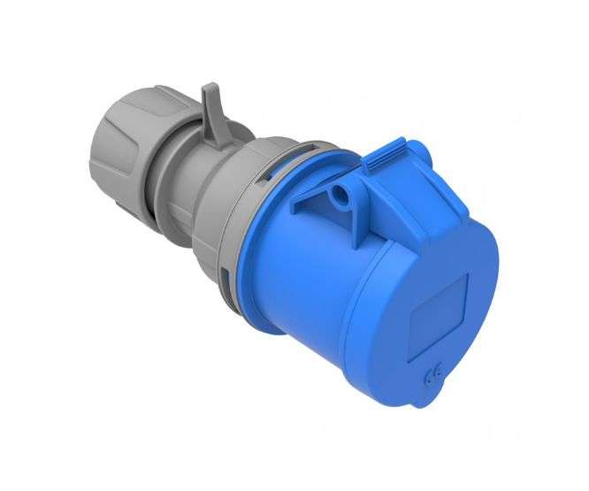 INDUSTRIAL IN-LINE FEMALE COUPLER 32A 3P (2P+E) 230V IP44 BC1-3403-2312