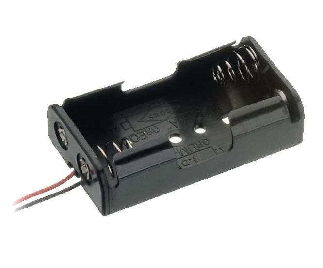 BATTERY HOLDER FOR 2xAA W/WIRE LEADS  BH-321-1A / 190669