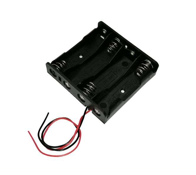 BATTERY HOLDER FOR 4xAA W/WIRE LEADS  BH-341-4A / 190670