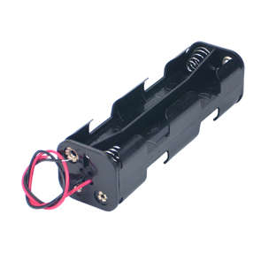 BATTERY HOLDER 8xAA WITH LEADS BLACK ==  BH382A
