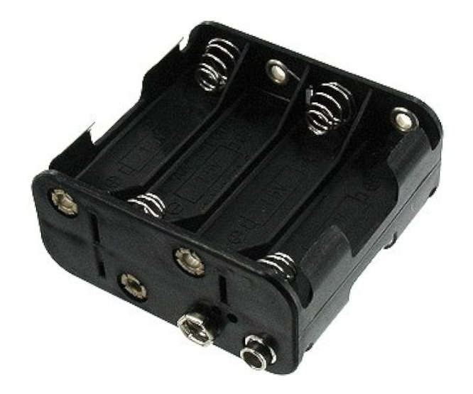 BATTERY HOLDER 8xAA WITH CLIP BLACK IIII 230218