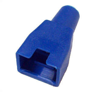 BLUE 27mm RJ45 BOOT FOR ROUND NETWORKING CABLE RJ45BBU2