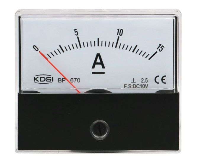 AMPMETER ANALOG 15A DC 70x60  BP-670 / 210563