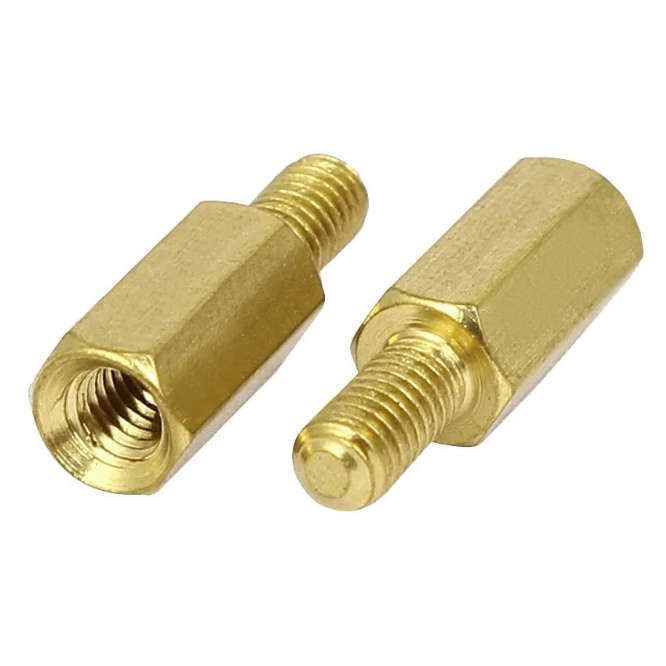 BRASS SPACER MAL-FEM M3x5x8mm M3X5X8