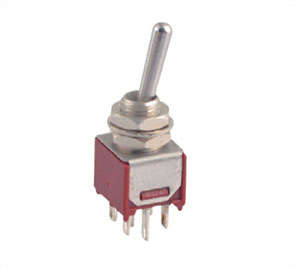 MINI TOGGLE SWITCH DPDT 3-POS 5A BTG-DS-52-T1-B1-A1