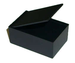 PLASTIC ENCLOSURE BLACK W/LID 40x26x16mm BX-1010  BLACK