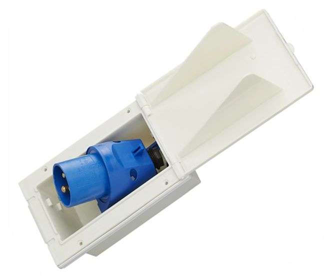 CARAVAN PLUG / INLET 3P 16A 230VAC CEE17 160x111x85mm C-VANB-W