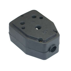 JANUS COUPLER DOUBLE SOCKET 15A/16A RUBBER BK C1395P