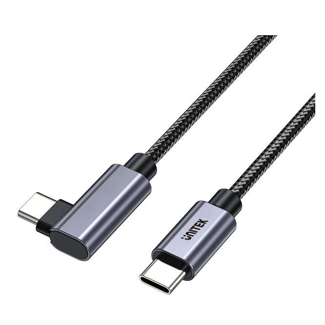 RIGHT ANGLED 100W USB-C CABLE - 0.5m LONG C14123BK-0.5M