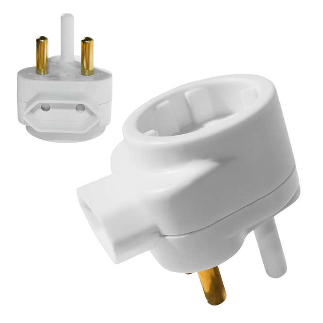 2-PIN EUROMATE SCHUKO ADAPTOR PLUG C2012P