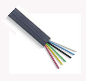 CAB FLAT TEL 4C FLEX BLACK 10M/ROLLS  TC-4WF-BK-10M