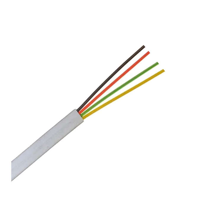 TELEPHONE FLAT CABLE 4CORES FLEX WHITE AWG26-4W