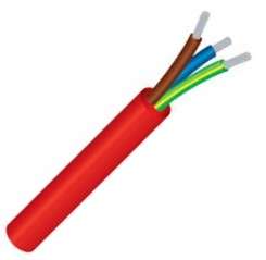 CABTYRE CABLE SILICONE 3C 0.75 REDBROWN 23002