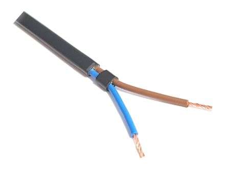 CABTYRE CABLE 2C CSA=2.5mm2 O=9.6 BLACK CAB02G002.5