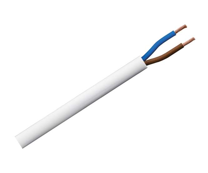 2C CABTYRE CABLE CSA=1.0mm2 OD=... WHITE TBA
