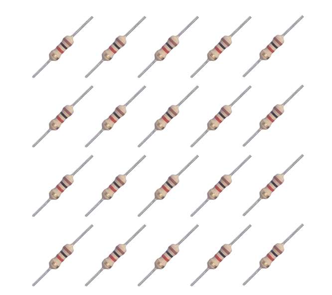 RESISTOR 1/4W ROUND C/F 5% 4M7 - 1K/BOX CF25-4M7-J T/B