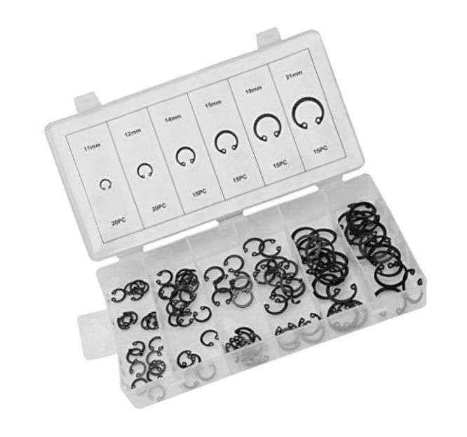 ASORTMENT OF 100 SNAP-RING / CIRCLIPS TBA
