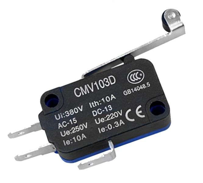 MINI MICRO LIMIT SWITCH 10A LEVER/ROLL 23mm LONG  CMV103D *A*