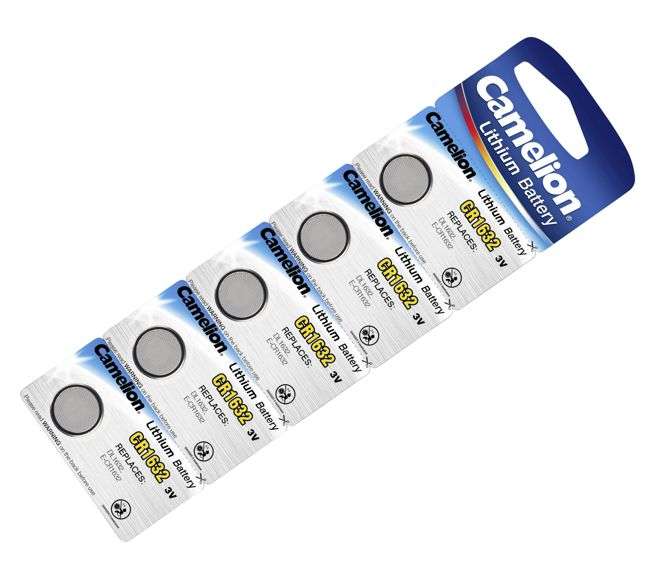 LITHIUM COIN BAT 3V 120mAH 16x3.2 5/PACK  CR1632-BP5