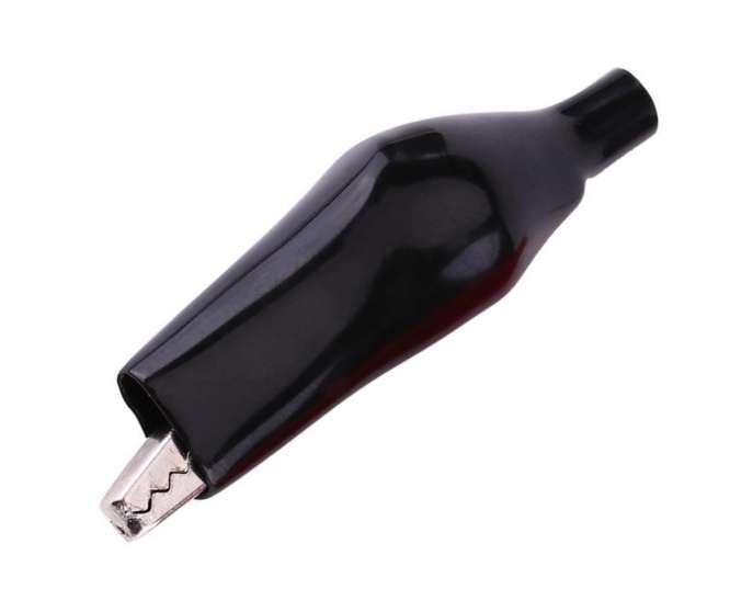 35mm CROCODILE CLIP BLACK REWIREABLE ZX0002-BLACK