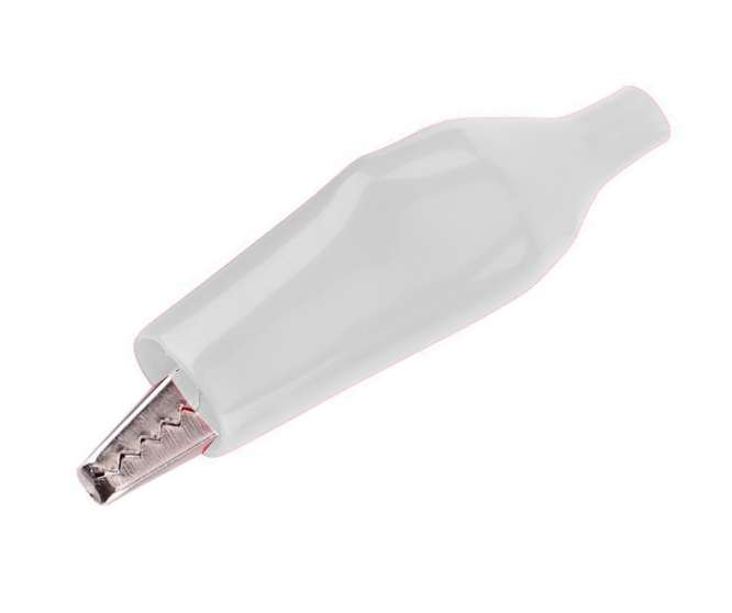 CROCODILE CLIP WHITE 35mm K261-WHITE