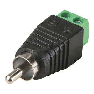 ADAPTOR RCA TO 2WAY SCREW TERMINAL IN-LINE RC100