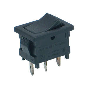 ROCKER SWITCH SPDT BLK  D103J12S205QA