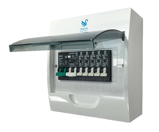 DB BOARD 10W SURFACE SAMITE TRAY WITH 7xBREAKERS 30DB-SS-10W-SURF