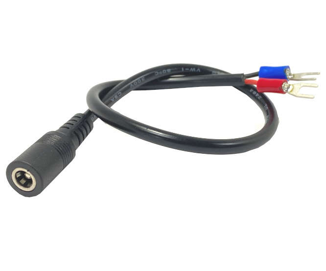 300mm ADAPTOR LEAD DC PLUG 2.5mm - 3.2mm FORK TERM TBA