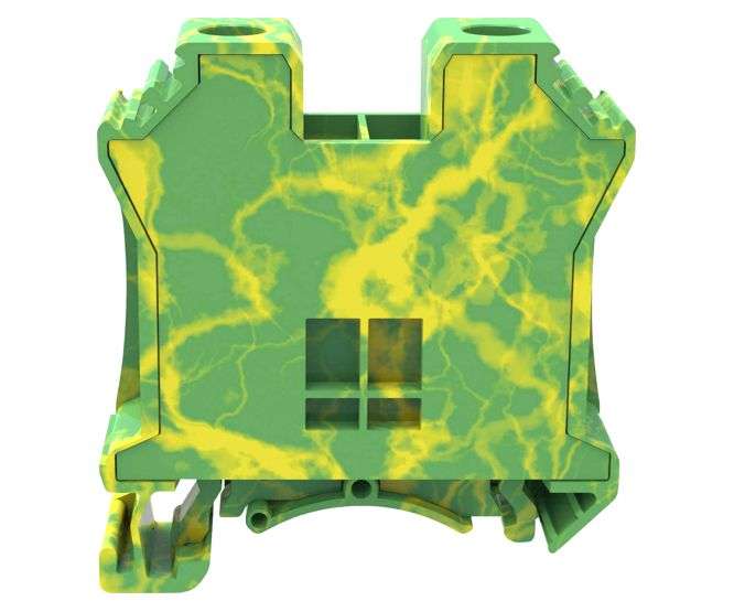 EARTH TERMINAL BLOCK D/R YL/GY 125A 1000V P=16mm DC35-PE-01P-1C-00A(H)