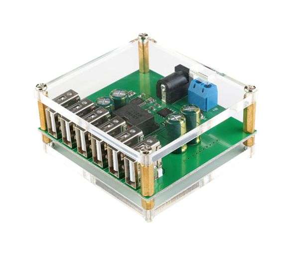 USB DC-DC STEP-DOWN REG I=10-36V O=5Vx6 8A 210371