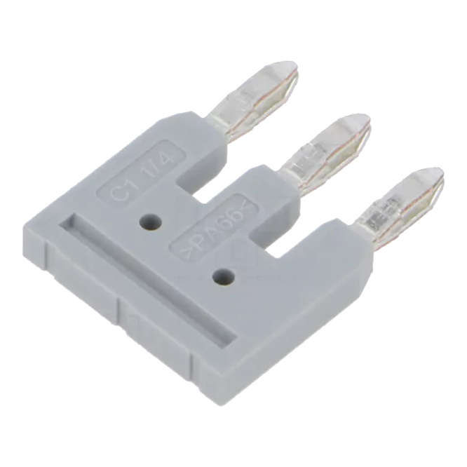 PLUG-IN COMB BRIDGE CONNECTOR GREY 3 POLE P=6.2mm DFB3-6.2-03P-11-00A(H)