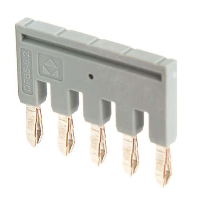 PLUG-IN COMB BRIDGE CONNECTOR GREY 5 POLE P=6.2mm DFB5-6.2-05P-11-00A(H)
