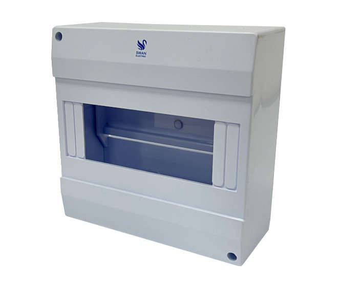 MINI DB BOX 8WAY 160x160x65mm WITH DIN RAIL - NO BREAKERS DB-HG8P