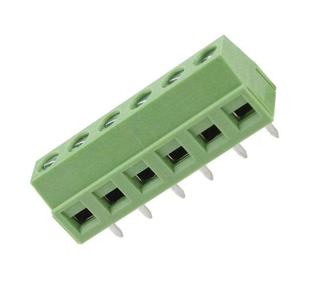TERMINAL BLK PCB 6W 5.08 STR GREEN  DG127-5.08-06P-14-00A(H)