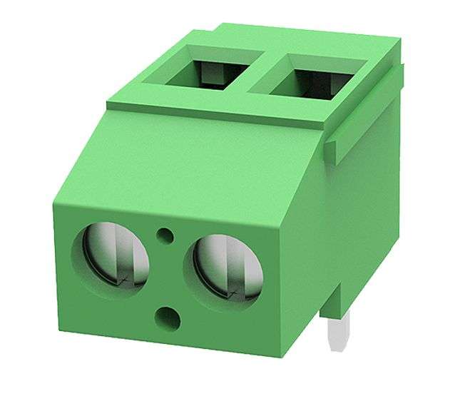 TERMINAL BLOCK R/A 2W P=5.0 GREEN PCB DG129R-5.0-02P-14-00AH