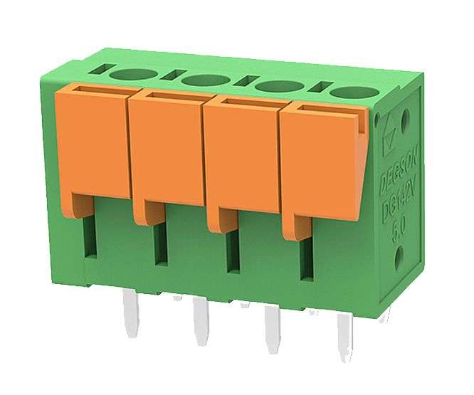 TERMINAL N/C PCB 4W STA PRESS-IN P=5.08 DG142V-5.08-04P-14-00A(H)