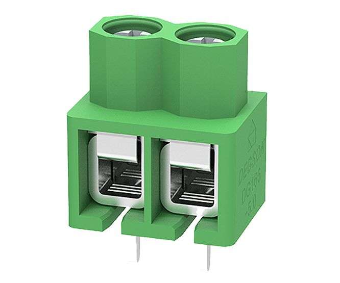 TERMINAL BLOCK 2W P=5.0 GREEN  DG166-5.0-02P-14-00AH