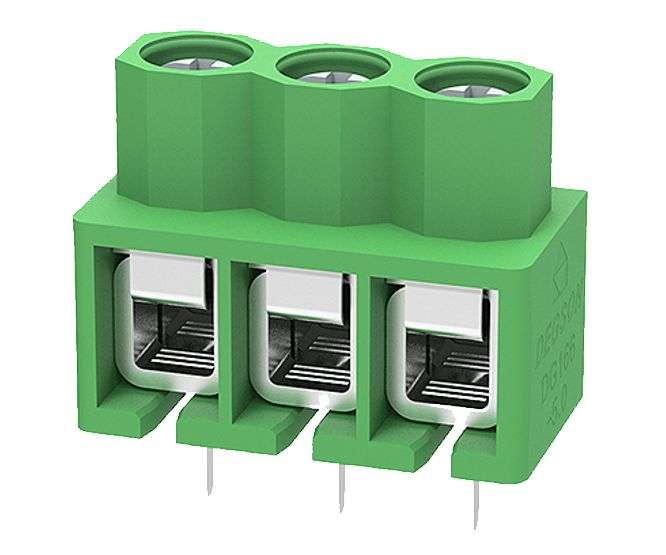 TERMINAL BLOCK 3W P=5.0 22A 250V DG166-5.0-03P-14-00A(H)