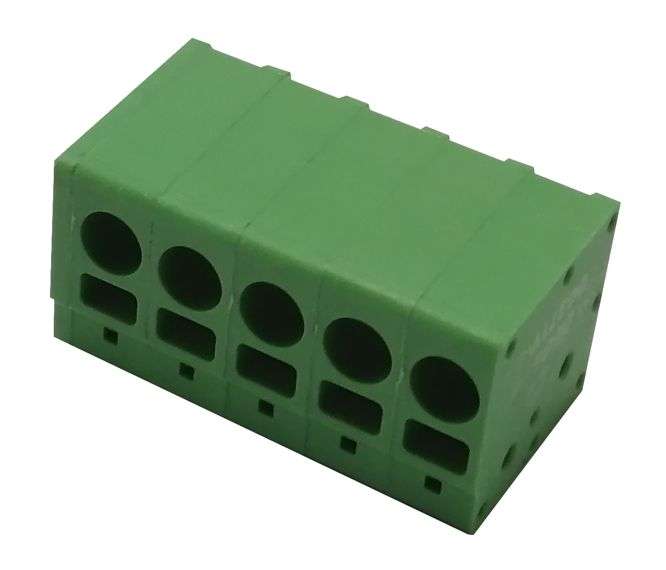 PCB SPRING TERMINAL BLOCK P=5.0mm 5W GREEN DG271V-5.0-05P-14-00A(H)