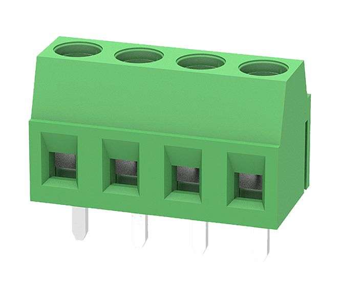 TERMINAL BLOCK PCB 4W P=3.81 STR GREEN DG381-3.81-04P-14-00A(H)