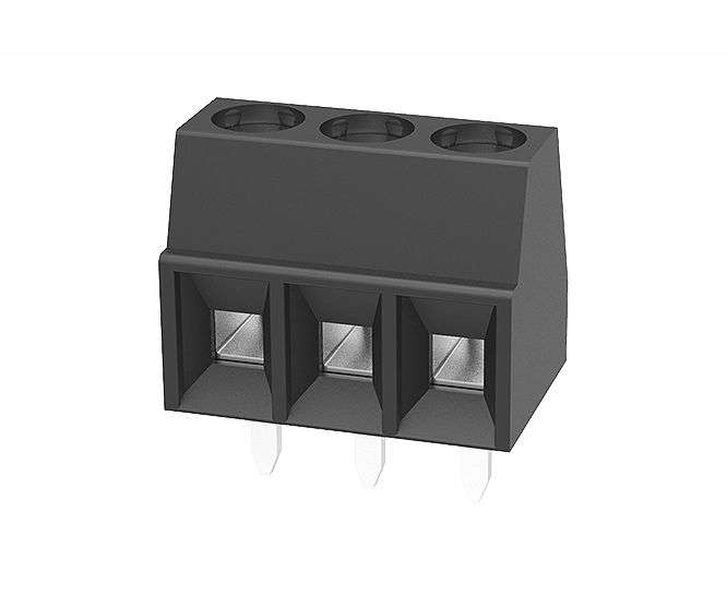 SCREW TERMINAL BLOCK PCB 3W 3.5 STR BLACK DG381-THR-3.5-03P-13-10A(H)