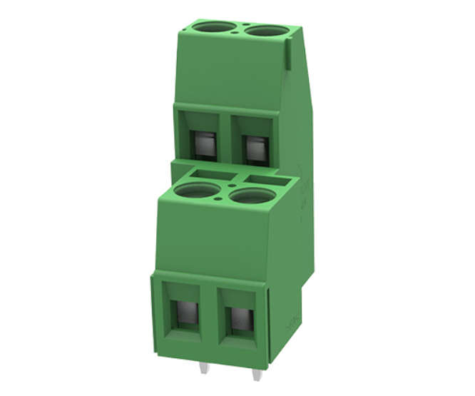 TERMINAL 4W 5.00 DOUBLE DECK 18A 250V DG500A-5.0-04P-14-00AH